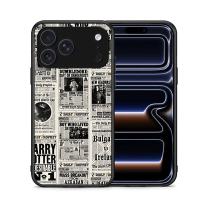 Θήκη iPhone 17 Pro Harry Paper από τη Smartfits με σχέδιο στο πίσω μέρος και μαύρο περίβλημα | iPhone 17 Pro Harry Paper case with colorful back and black bezels