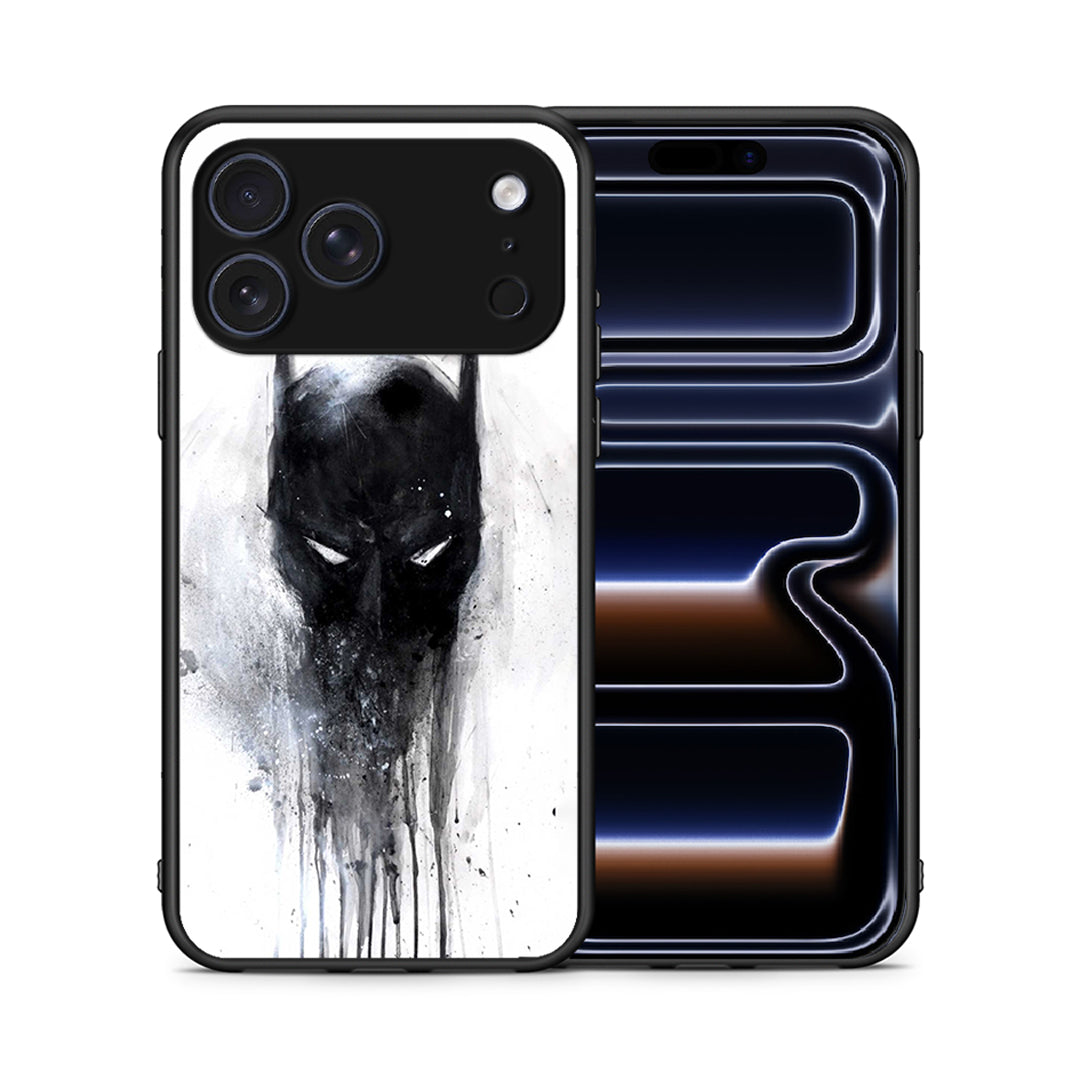 Θήκη iPhone 17 Pro Paint Bat Hero από τη Smartfits με σχέδιο στο πίσω μέρος και μαύρο περίβλημα | iPhone 17 Pro Paint Bat Hero case with colorful back and black bezels