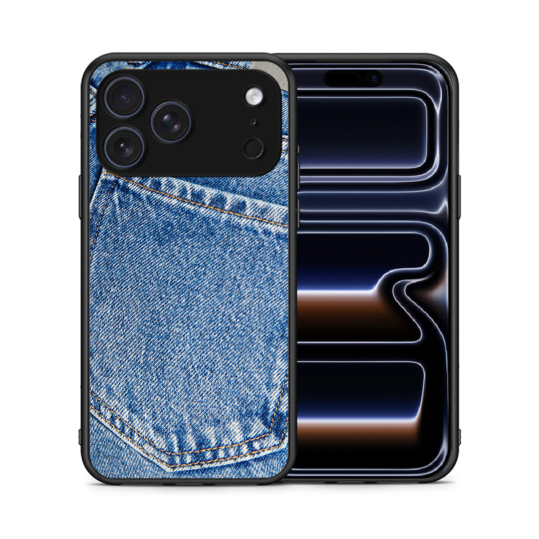 Θήκη iPhone 17 Pro Jeans Pocket από τη Smartfits με σχέδιο στο πίσω μέρος και μαύρο περίβλημα | iPhone 17 Pro Jeans Pocket case with colorful back and black bezels