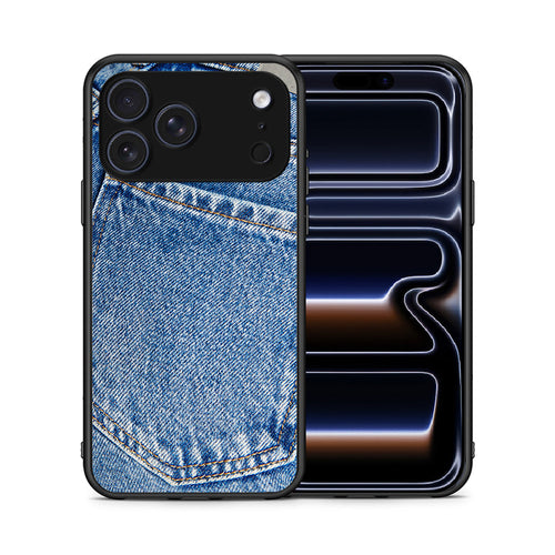 Θήκη iPhone 17 Pro Jeans Pocket από τη Smartfits με σχέδιο στο πίσω μέρος και μαύρο περίβλημα | iPhone 17 Pro Jeans Pocket case with colorful back and black bezels
