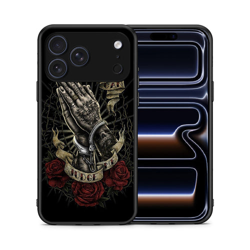 Θήκη iPhone 17 Pro Judge By God από τη Smartfits με σχέδιο στο πίσω μέρος και μαύρο περίβλημα | iPhone 17 Pro Judge By God case with colorful back and black bezels