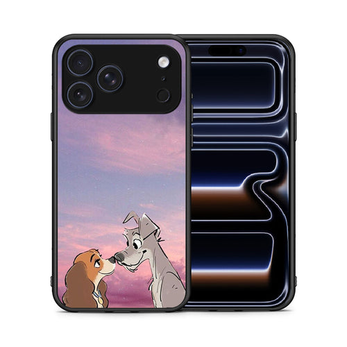 Θήκη iPhone 17 Pro Lady And Tramp από τη Smartfits με σχέδιο στο πίσω μέρος και μαύρο περίβλημα | iPhone 17 Pro Lady And Tramp case with colorful back and black bezels