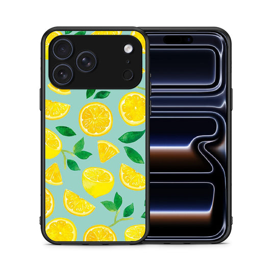 Θήκη iPhone 17 Pro Lemons από τη Smartfits με σχέδιο στο πίσω μέρος και μαύρο περίβλημα | iPhone 17 Pro Lemons case with colorful back and black bezels