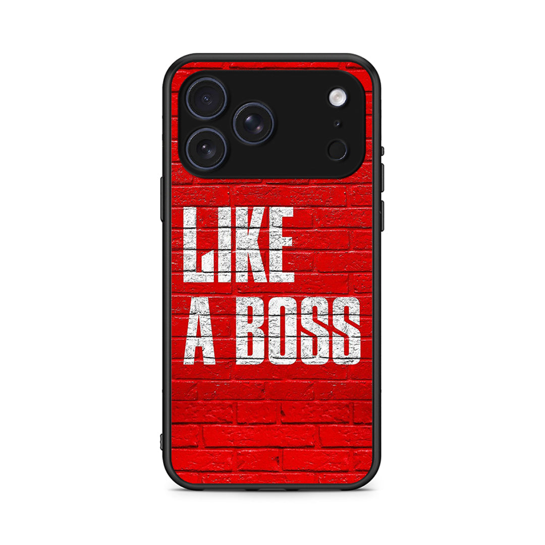 iPhone 17 Pro Like A Boss θήκη από τη Smartfits με σχέδιο στο πίσω μέρος και μαύρο περίβλημα | Smartphone case with colorful back and black bezels by Smartfits