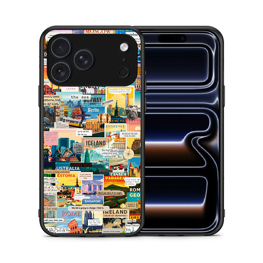 Θήκη iPhone 17 Pro Live To Travel από τη Smartfits με σχέδιο στο πίσω μέρος και μαύρο περίβλημα | iPhone 17 Pro Live To Travel case with colorful back and black bezels