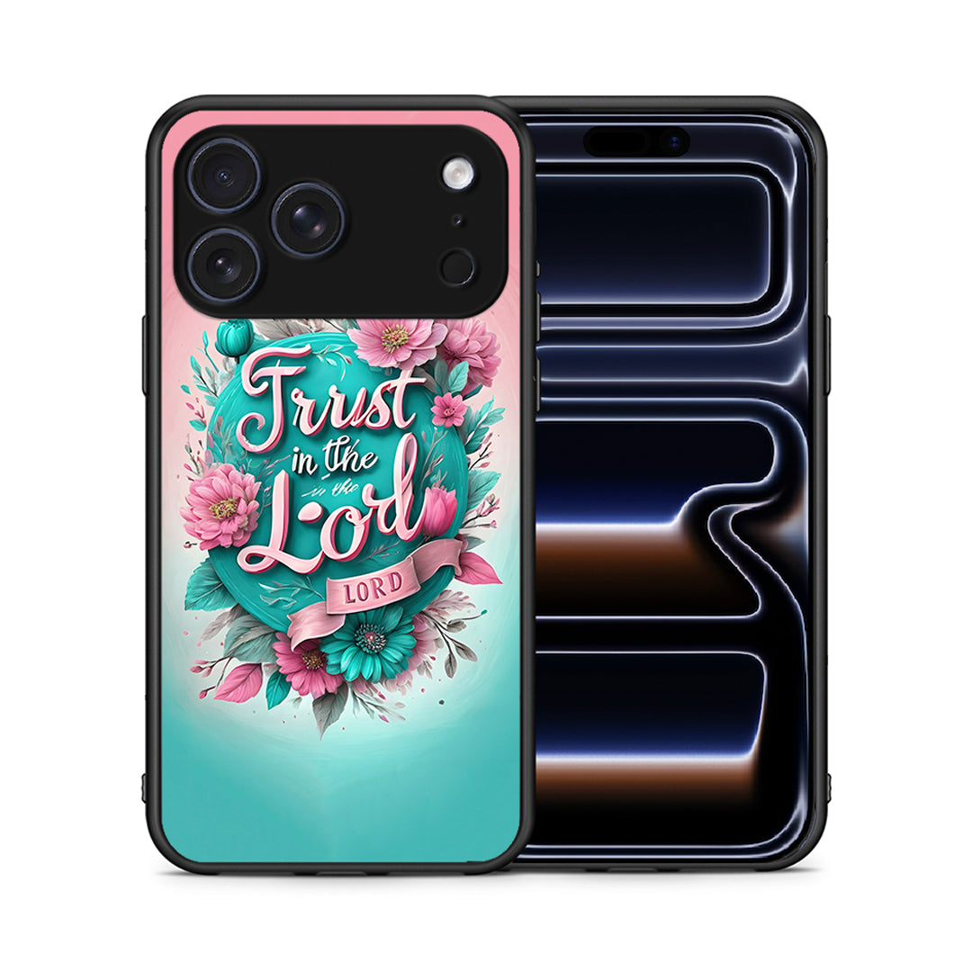 Θήκη iPhone 17 Pro Lord Trust από τη Smartfits με σχέδιο στο πίσω μέρος και μαύρο περίβλημα | iPhone 17 Pro Lord Trust case with colorful back and black bezels