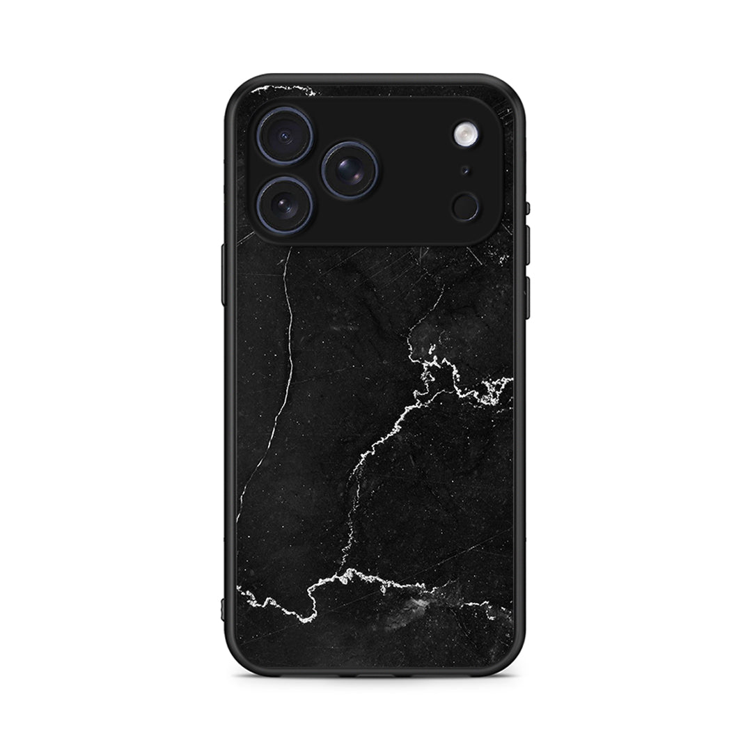 iPhone 17 Pro Marble Black θήκη από τη Smartfits με σχέδιο στο πίσω μέρος και μαύρο περίβλημα | Smartphone case with colorful back and black bezels by Smartfits
