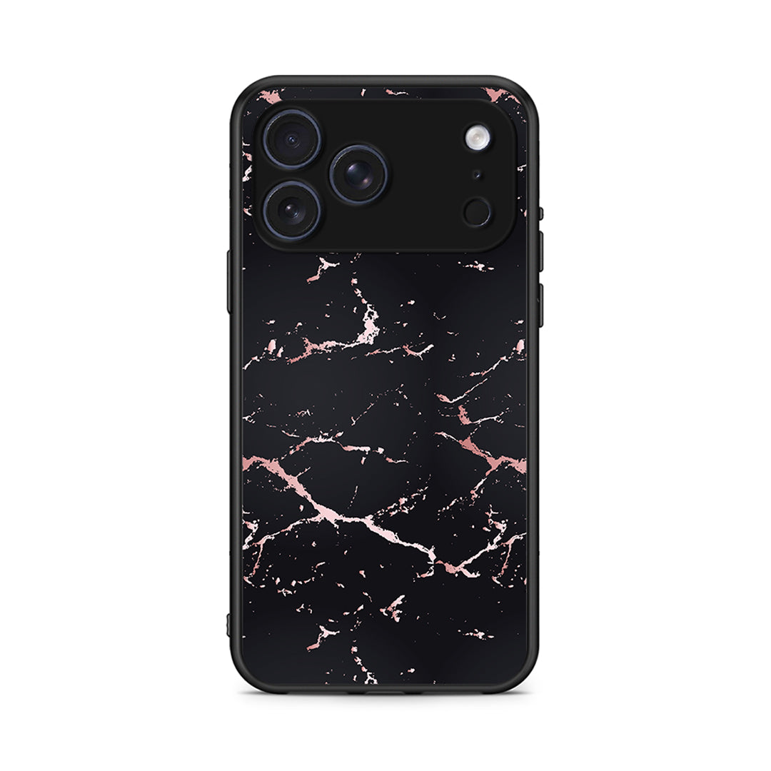 4 - iPhone 17 Pro Black Rosegold Marble case, cover, bumper
