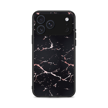 4 - iPhone 17 Pro Black Rosegold Marble case, cover, bumper