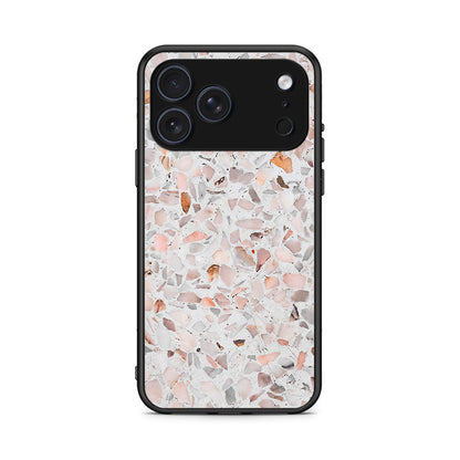 iPhone 17 Pro Marble Terrazzo θήκη από τη Smartfits με σχέδιο στο πίσω μέρος και μαύρο περίβλημα | Smartphone case with colorful back and black bezels by Smartfits