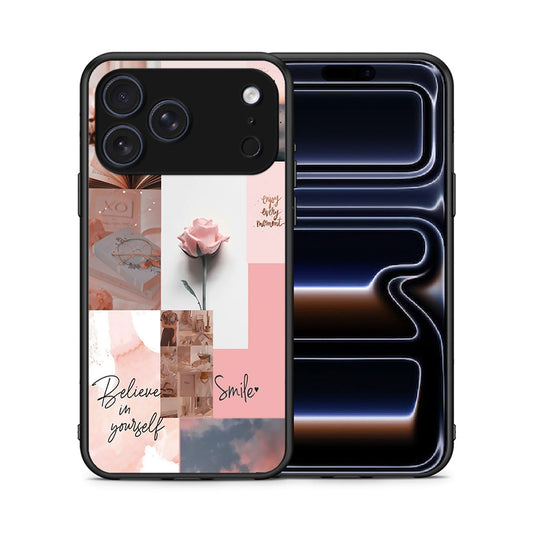 Θήκη iPhone 17 Pro Max Aesthetic Collage από τη Smartfits με σχέδιο στο πίσω μέρος και μαύρο περίβλημα | iPhone 17 Pro Max Aesthetic Collage case with colorful back and black bezels