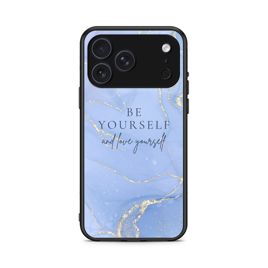 iPhone 17 Pro Max Be Yourself θήκη από τη Smartfits με σχέδιο στο πίσω μέρος και μαύρο περίβλημα | Smartphone case with colorful back and black bezels by Smartfits
