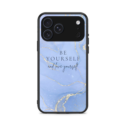 iPhone 17 Pro Max Be Yourself θήκη από τη Smartfits με σχέδιο στο πίσω μέρος και μαύρο περίβλημα | Smartphone case with colorful back and black bezels by Smartfits