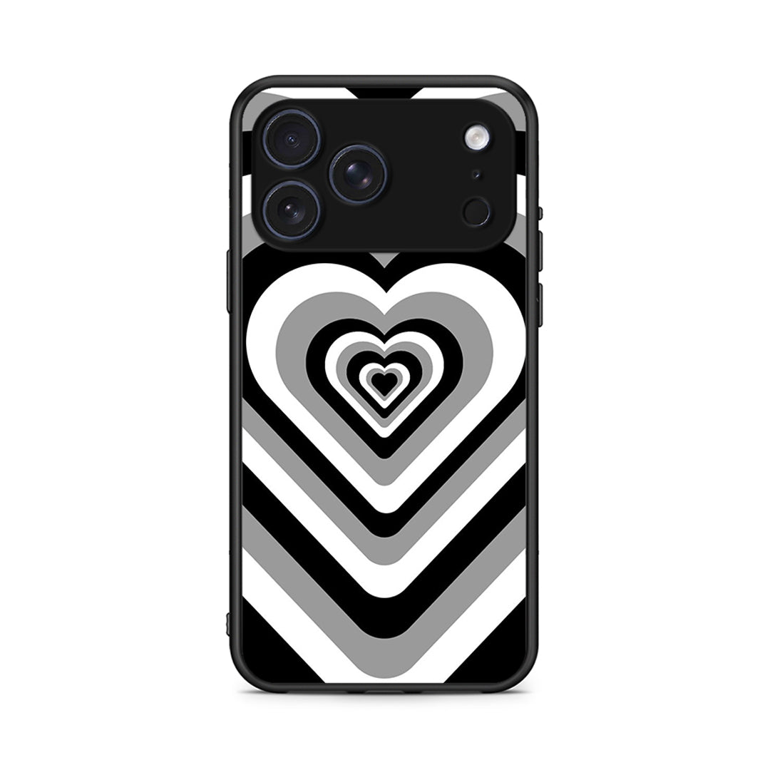 iPhone 17 Pro Max Black Hearts θήκη από τη Smartfits με σχέδιο στο πίσω μέρος και μαύρο περίβλημα | Smartphone case with colorful back and black bezels by Smartfits
