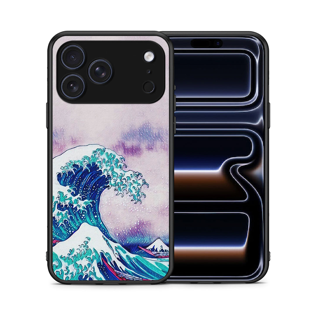 Θήκη iPhone 17 Pro Max Blue Waves από τη Smartfits με σχέδιο στο πίσω μέρος και μαύρο περίβλημα | iPhone 17 Pro Max Blue Waves case with colorful back and black bezels