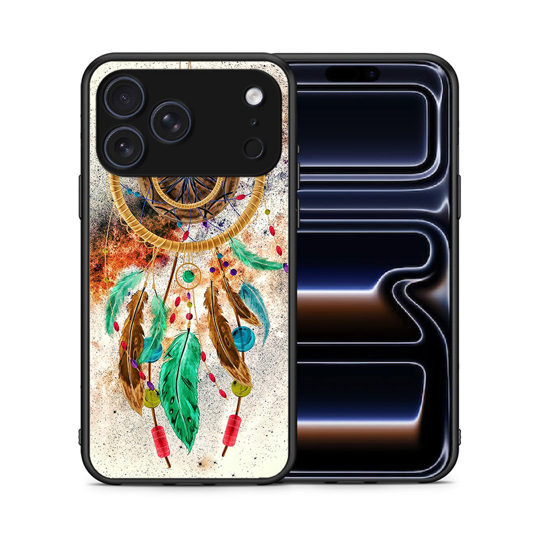 Θήκη iPhone 17 Pro Max DreamCatcher Boho από τη Smartfits με σχέδιο στο πίσω μέρος και μαύρο περίβλημα | iPhone 17 Pro Max DreamCatcher Boho case with colorful back and black bezels