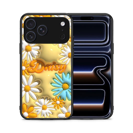 Θήκη iPhone 17 Pro Max Bubble Daisies από τη Smartfits με σχέδιο στο πίσω μέρος και μαύρο περίβλημα | iPhone 17 Pro Max Bubble Daisies case with colorful back and black bezels