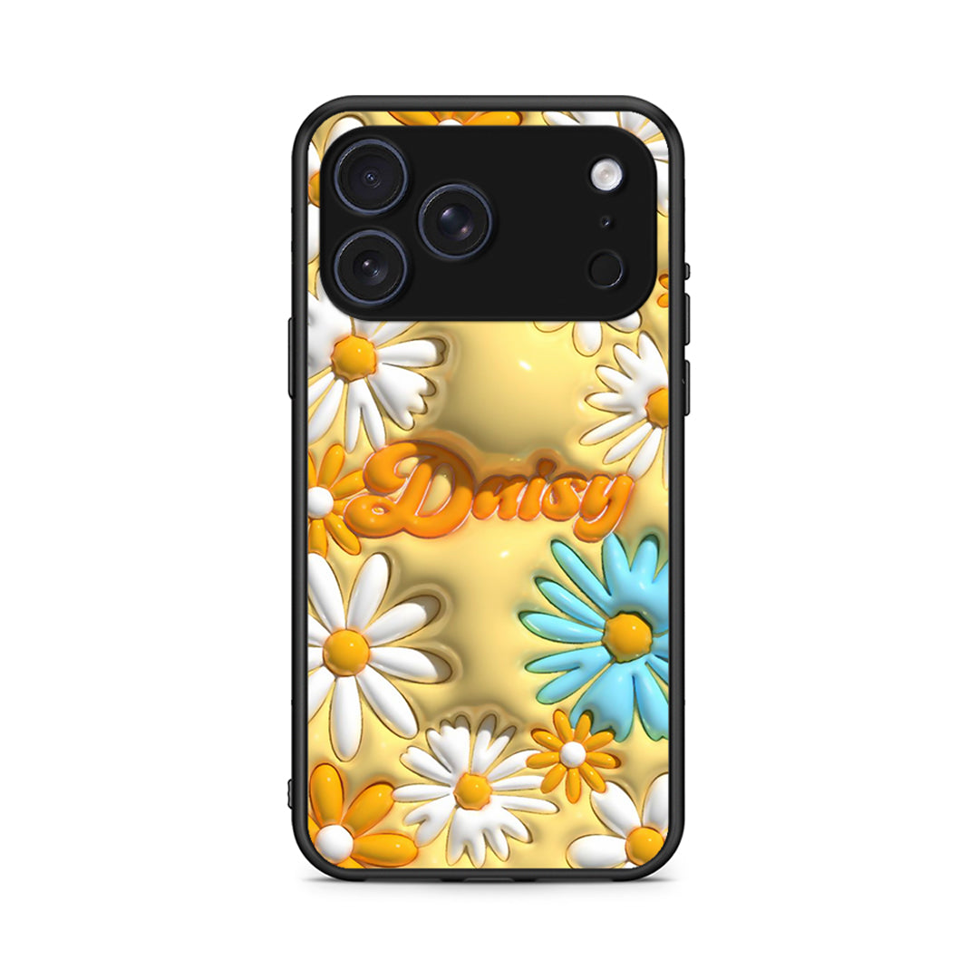 iPhone 17 Pro Max Bubble Daisies θήκη από τη Smartfits με σχέδιο στο πίσω μέρος και μαύρο περίβλημα | Smartphone case with colorful back and black bezels by Smartfits