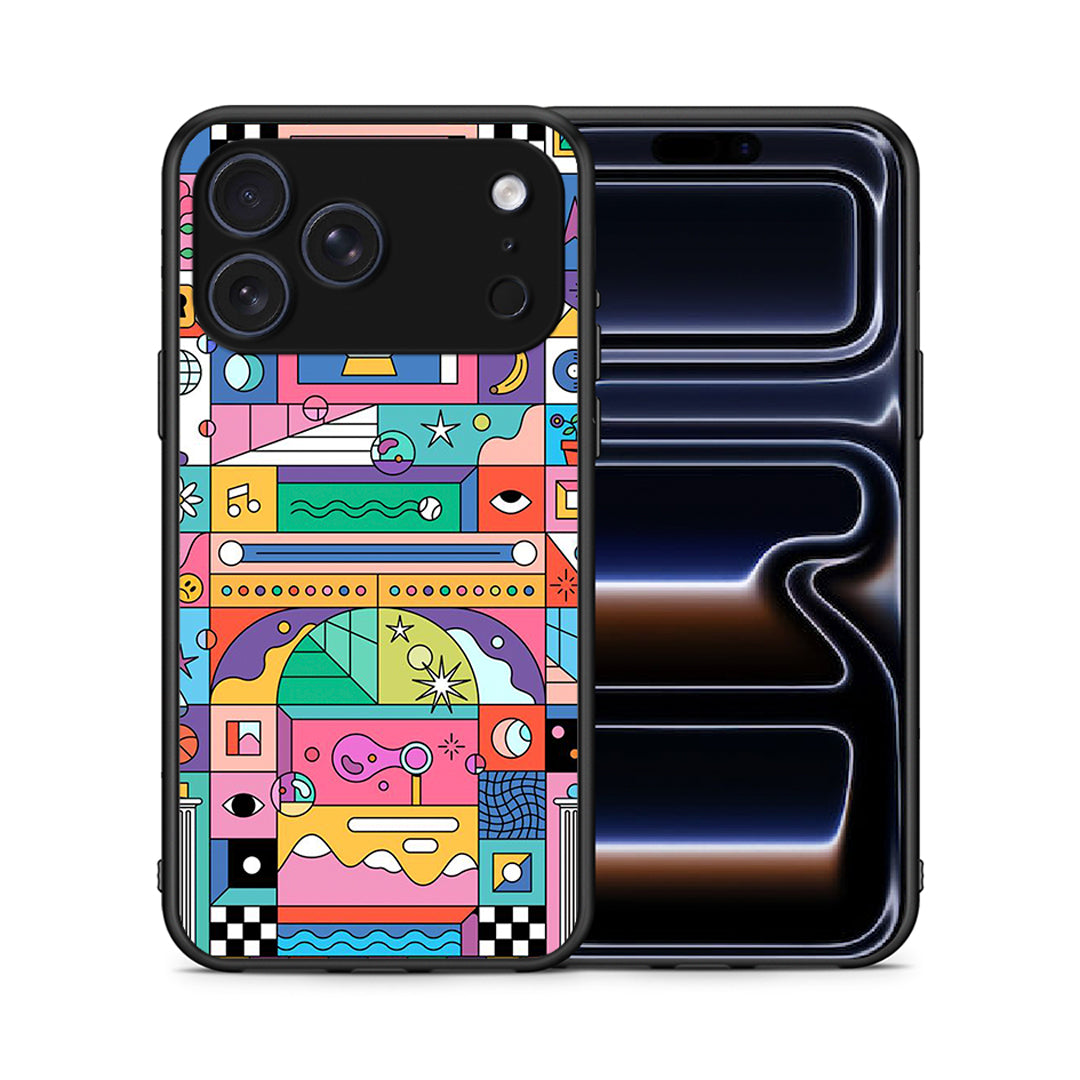 Θήκη iPhone 17 Pro Max Bubbles Soap από τη Smartfits με σχέδιο στο πίσω μέρος και μαύρο περίβλημα | iPhone 17 Pro Max Bubbles Soap case with colorful back and black bezels