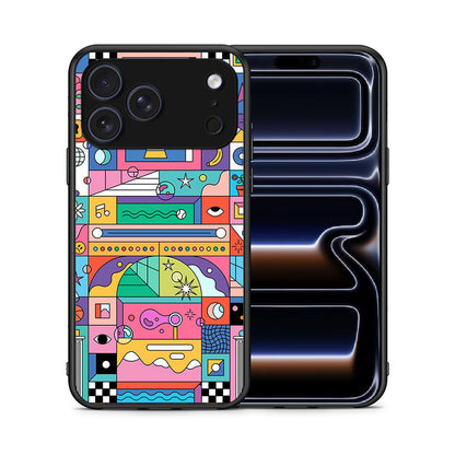 Θήκη iPhone 17 Pro Max Bubbles Soap από τη Smartfits με σχέδιο στο πίσω μέρος και μαύρο περίβλημα | iPhone 17 Pro Max Bubbles Soap case with colorful back and black bezels