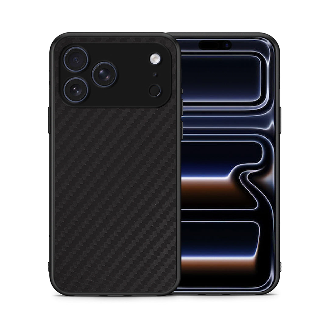 Θήκη iPhone 17 Pro Max Carbon Black από τη Smartfits με σχέδιο στο πίσω μέρος και μαύρο περίβλημα | iPhone 17 Pro Max Carbon Black case with colorful back and black bezels