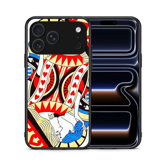 Θήκη iPhone 17 Pro Max Card Love από τη Smartfits με σχέδιο στο πίσω μέρος και μαύρο περίβλημα | iPhone 17 Pro Max Card Love case with colorful back and black bezels