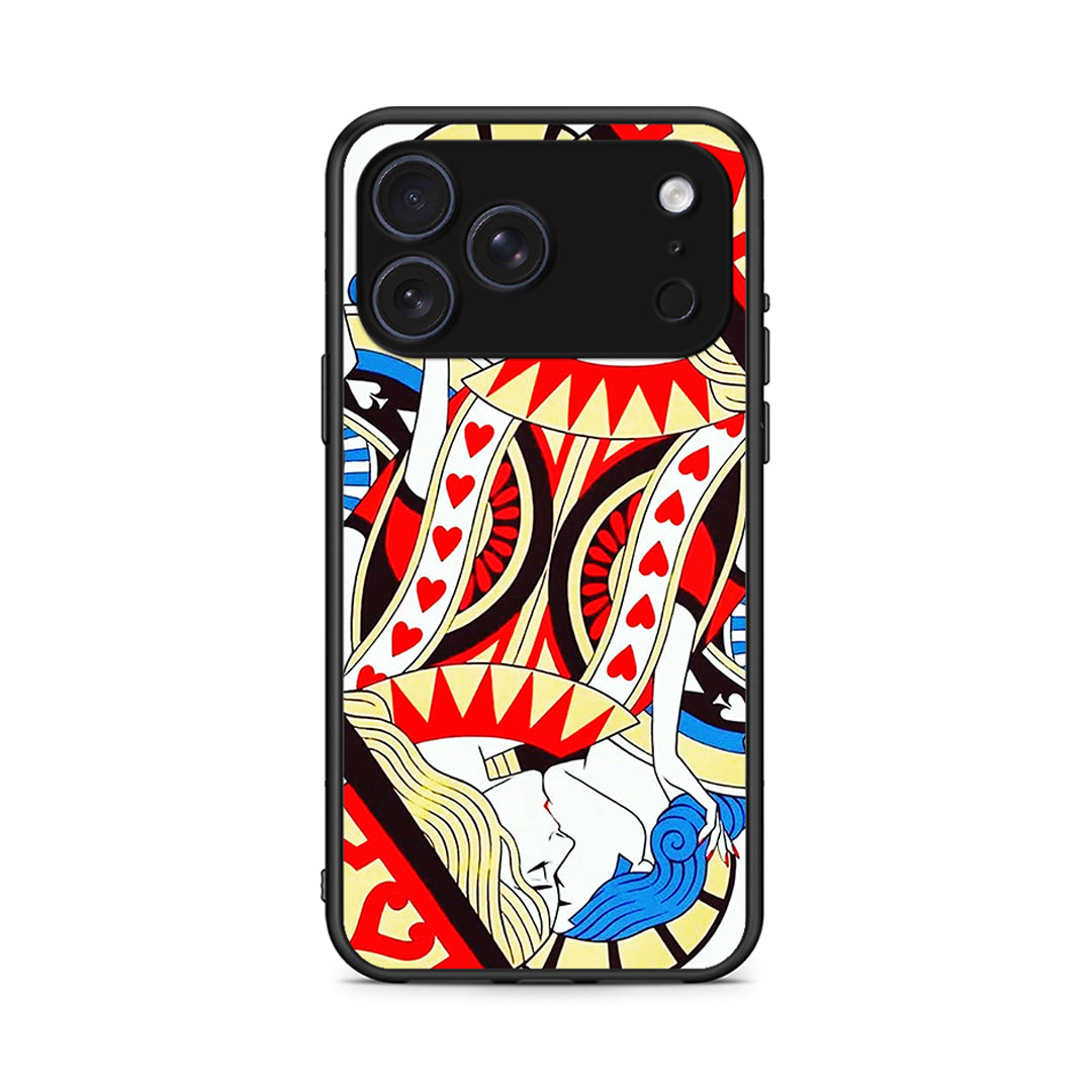 iPhone 17 Pro Max Card Love θήκη από τη Smartfits με σχέδιο στο πίσω μέρος και μαύρο περίβλημα | Smartphone case with colorful back and black bezels by Smartfits