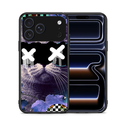 Θήκη iPhone 17 Pro Max Cat Collage από τη Smartfits με σχέδιο στο πίσω μέρος και μαύρο περίβλημα | iPhone 17 Pro Max Cat Collage case with colorful back and black bezels