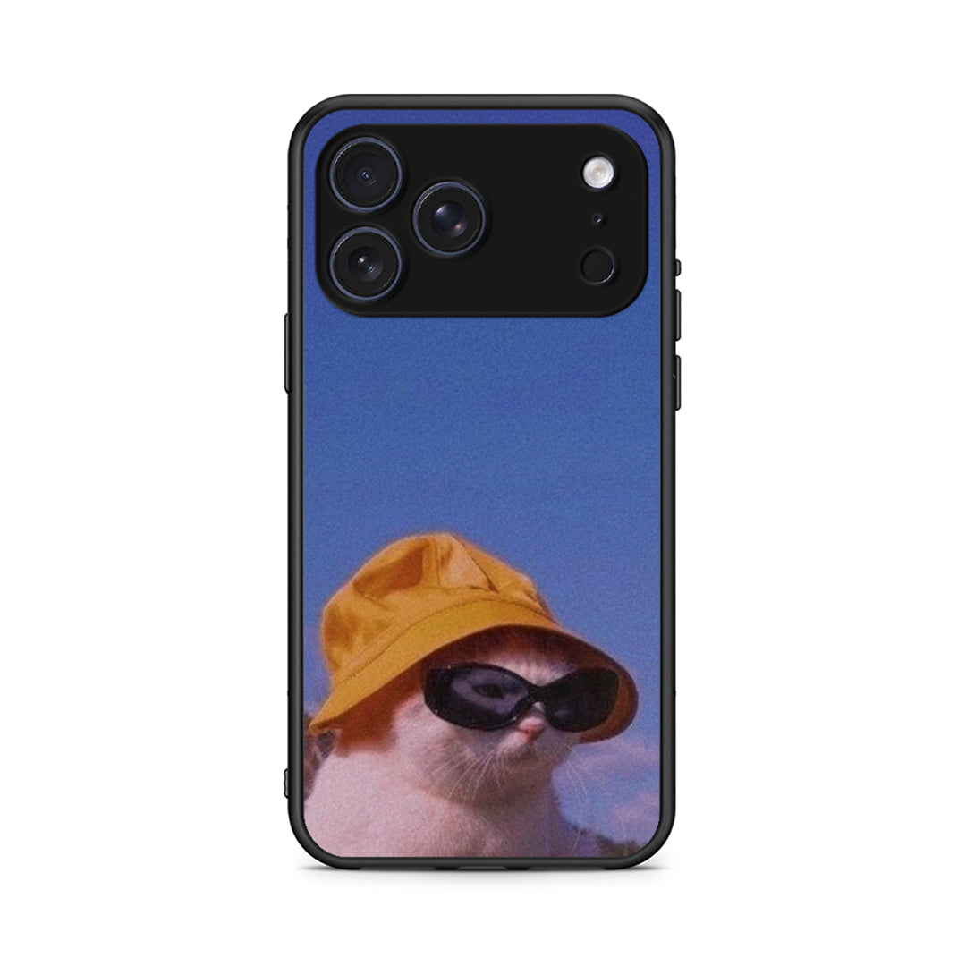 iPhone 17 Pro Max Cat Diva θήκη από τη Smartfits με σχέδιο στο πίσω μέρος και μαύρο περίβλημα | Smartphone case with colorful back and black bezels by Smartfits