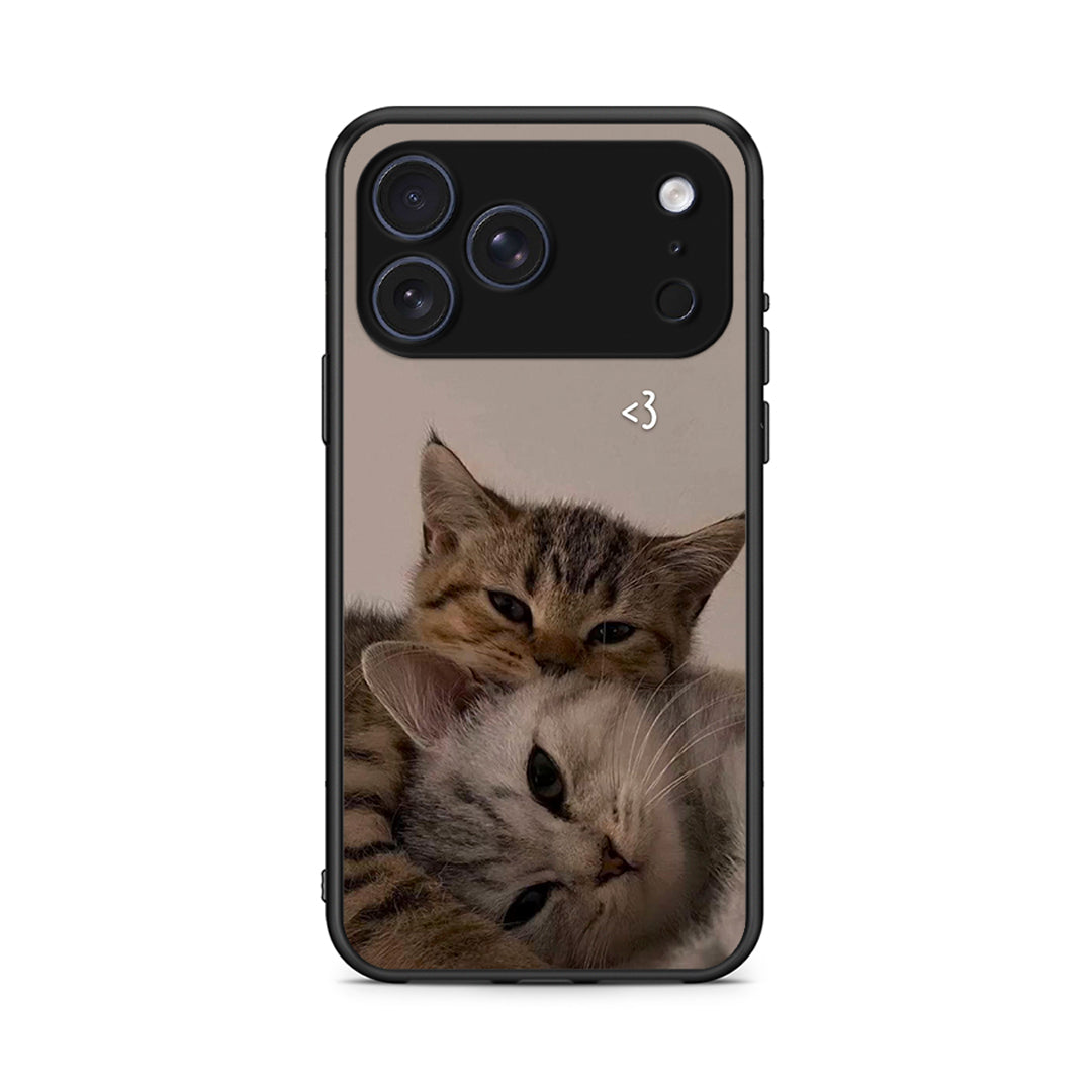 iPhone 17 Pro Max Cats In Love Θήκη από τη Smartfits με σχέδιο στο πίσω μέρος και μαύρο περίβλημα | Smartphone case with colorful back and black bezels by Smartfits