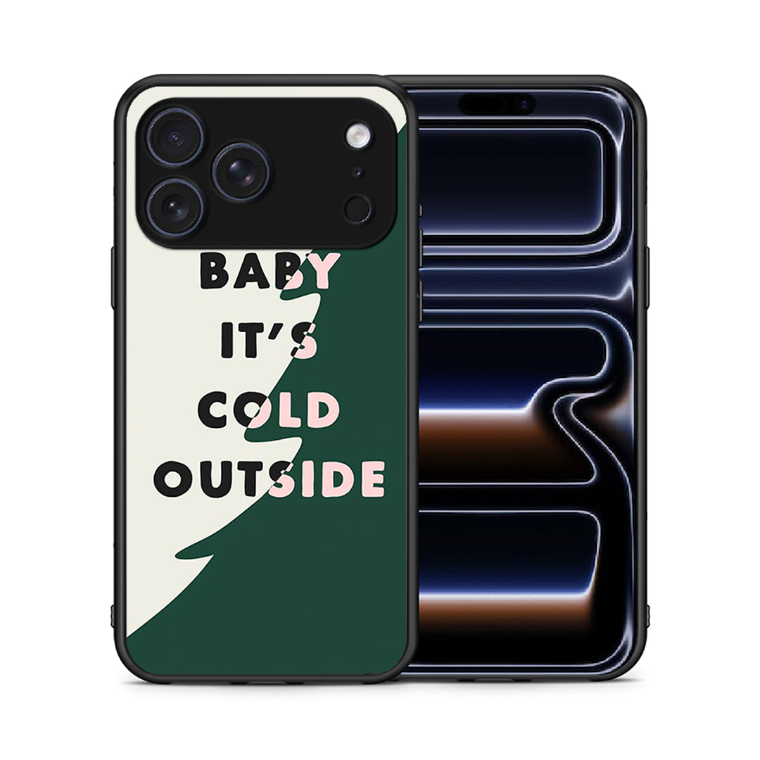 Θήκη iPhone 17 Pro Max Cold Outside από τη Smartfits με σχέδιο στο πίσω μέρος και μαύρο περίβλημα | iPhone 17 Pro Max Cold Outside case with colorful back and black bezels