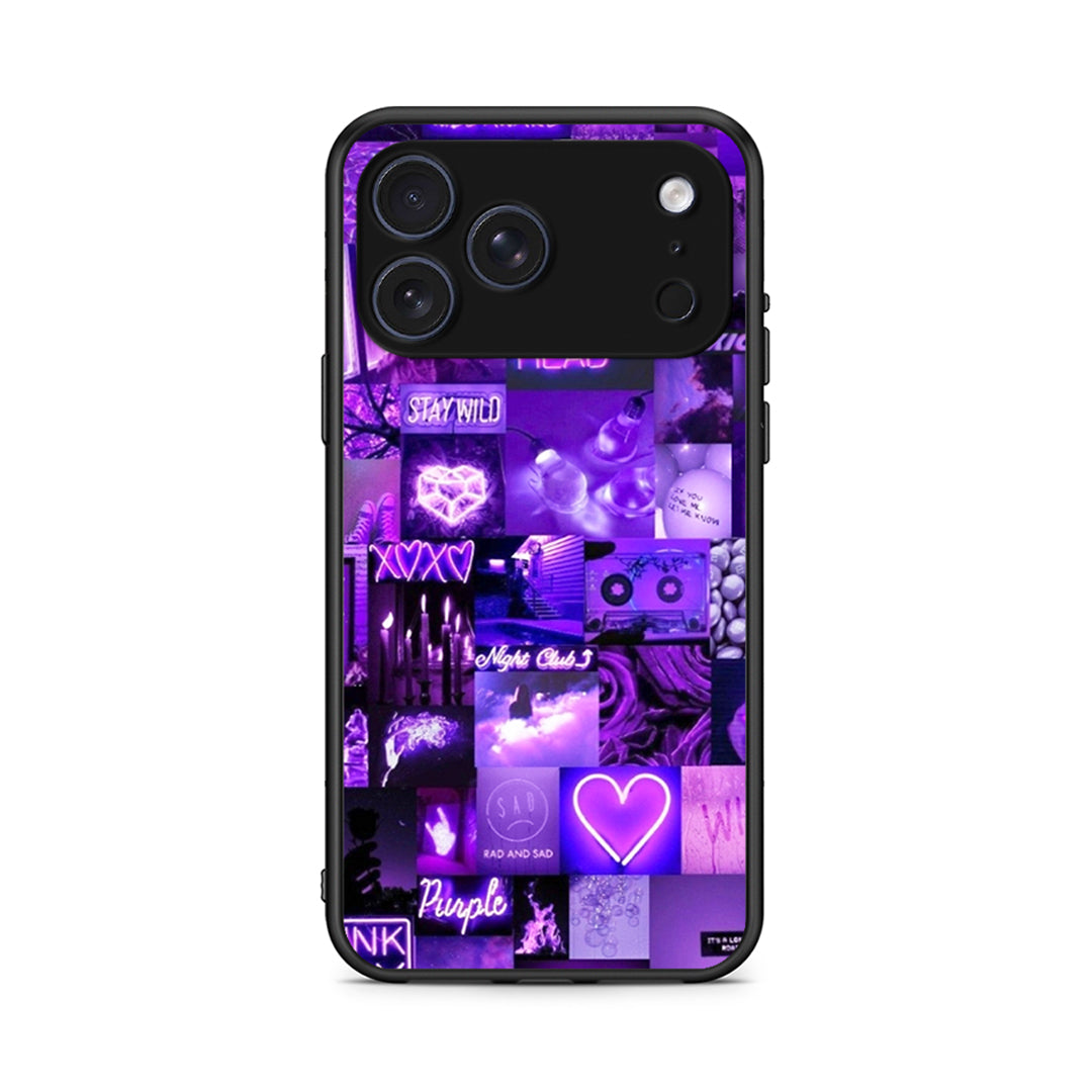 iPhone 17 Pro Max Collage Stay Wild Θήκη Αγίου Βαλεντίνου από τη Smartfits με σχέδιο στο πίσω μέρος και μαύρο περίβλημα | Smartphone case with colorful back and black bezels by Smartfits