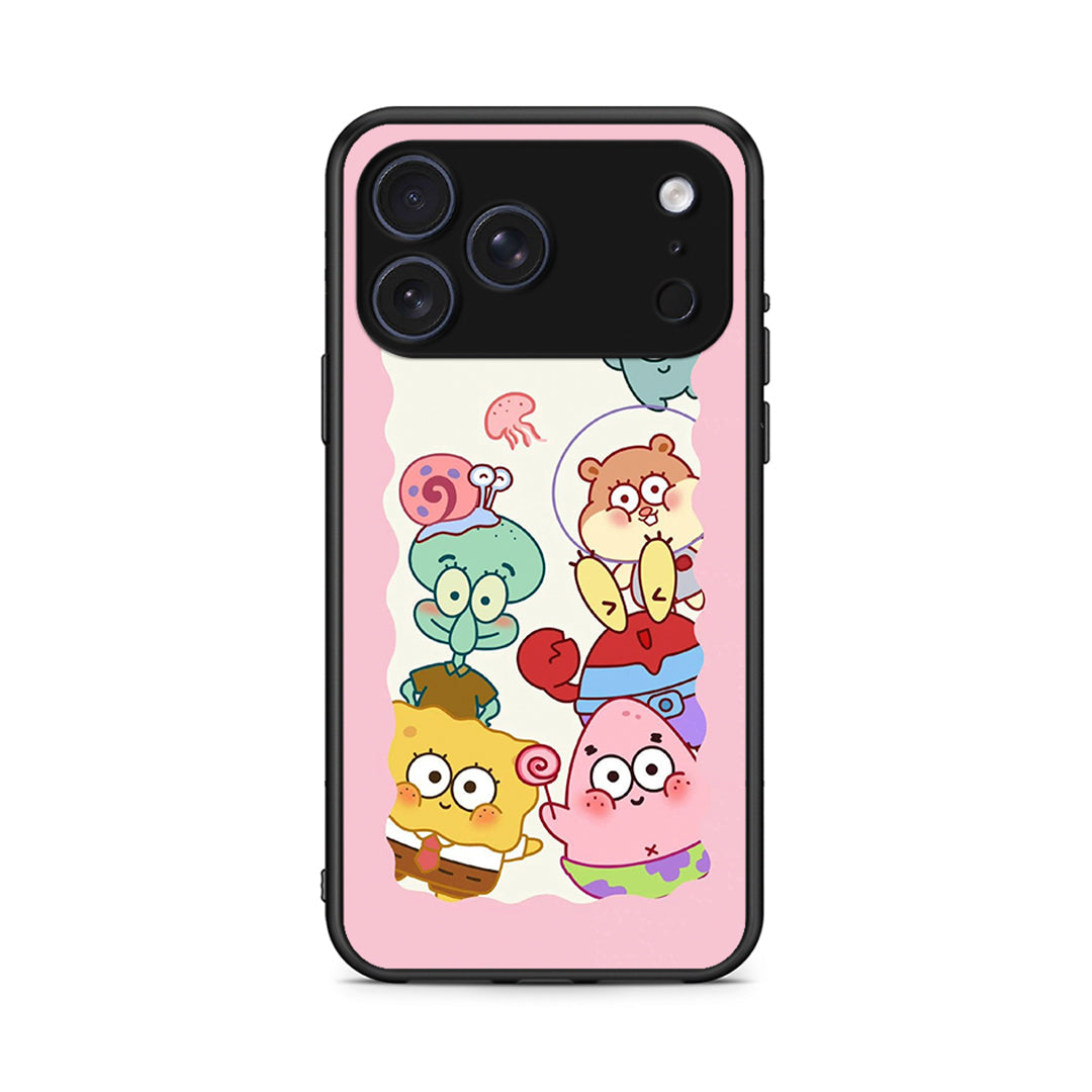iPhone 17 Pro Max Cute Companion θήκη από τη Smartfits με σχέδιο στο πίσω μέρος και μαύρο περίβλημα | Smartphone case with colorful back and black bezels by Smartfits