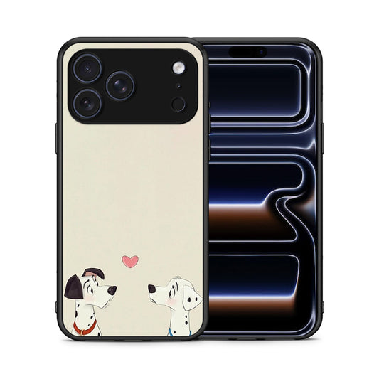 Θήκη iPhone 17 Pro Max Dalmatians Love από τη Smartfits με σχέδιο στο πίσω μέρος και μαύρο περίβλημα | iPhone 17 Pro Max Dalmatians Love case with colorful back and black bezels
