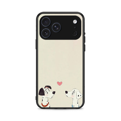 iPhone 17 Pro Max Dalmatians Love θήκη από τη Smartfits με σχέδιο στο πίσω μέρος και μαύρο περίβλημα | Smartphone case with colorful back and black bezels by Smartfits
