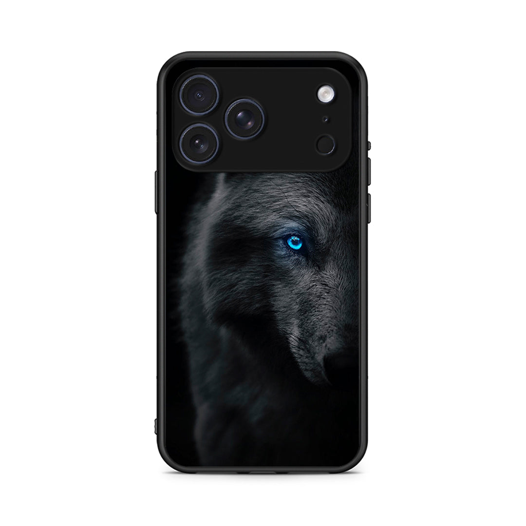 iPhone 17 Pro Max Dark Wolf θήκη από τη Smartfits με σχέδιο στο πίσω μέρος και μαύρο περίβλημα | Smartphone case with colorful back and black bezels by Smartfits