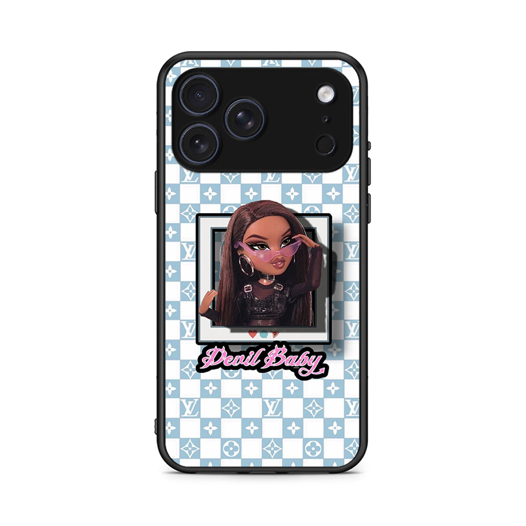 iPhone 17 Pro Max Devil Baby Θήκη Αγίου Βαλεντίνου από τη Smartfits με σχέδιο στο πίσω μέρος και μαύρο περίβλημα | Smartphone case with colorful back and black bezels by Smartfits