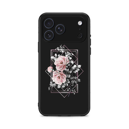 4 - iPhone 17 Pro Max Frame Flower case, cover, bumper