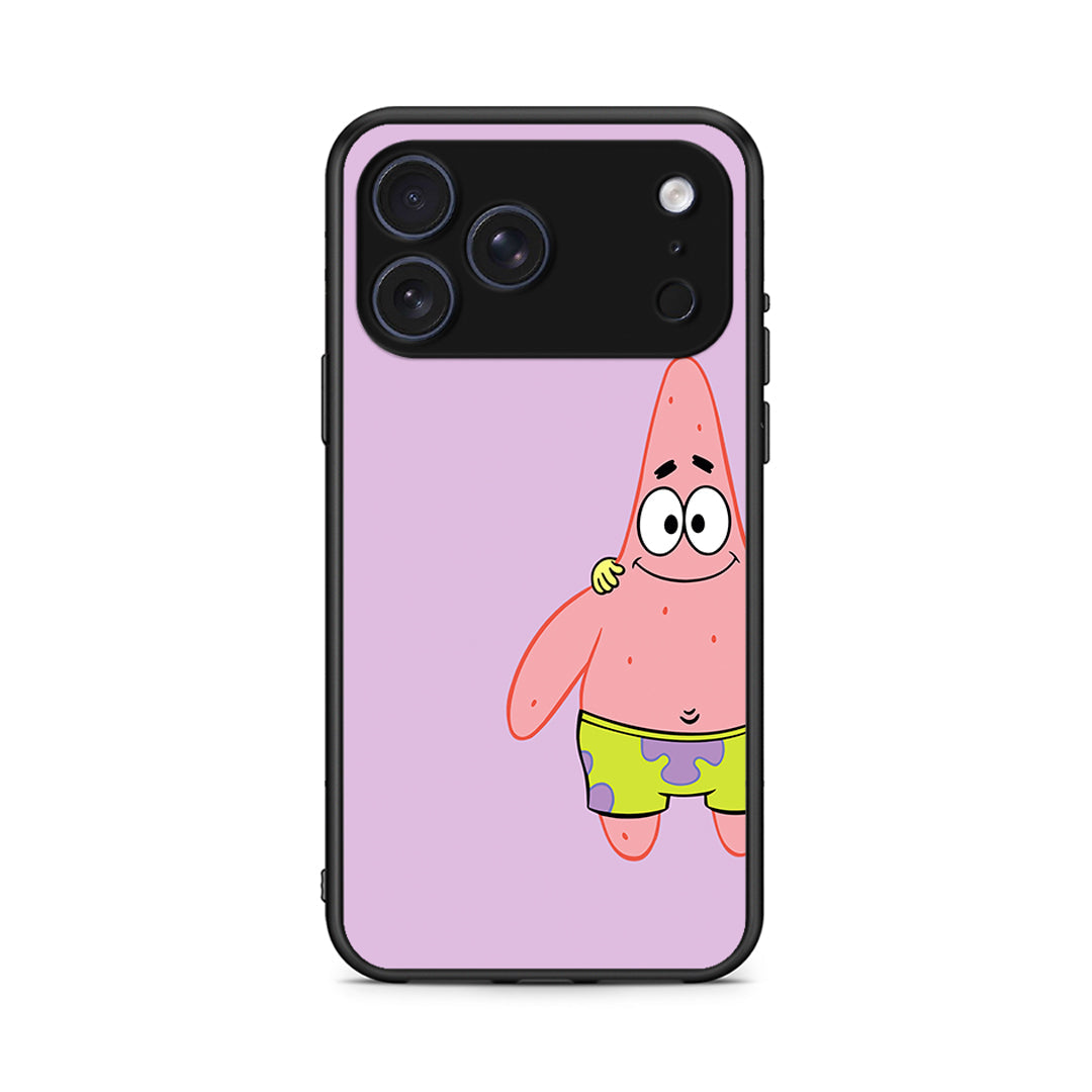 iPhone 17 Pro Max Friends Patrick θήκη από τη Smartfits με σχέδιο στο πίσω μέρος και μαύρο περίβλημα | Smartphone case with colorful back and black bezels by Smartfits