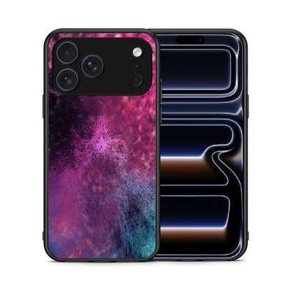Θήκη iPhone 17 Pro Max Aurora Galaxy από τη Smartfits με σχέδιο στο πίσω μέρος και μαύρο περίβλημα | iPhone 17 Pro Max Aurora Galaxy case with colorful back and black bezels