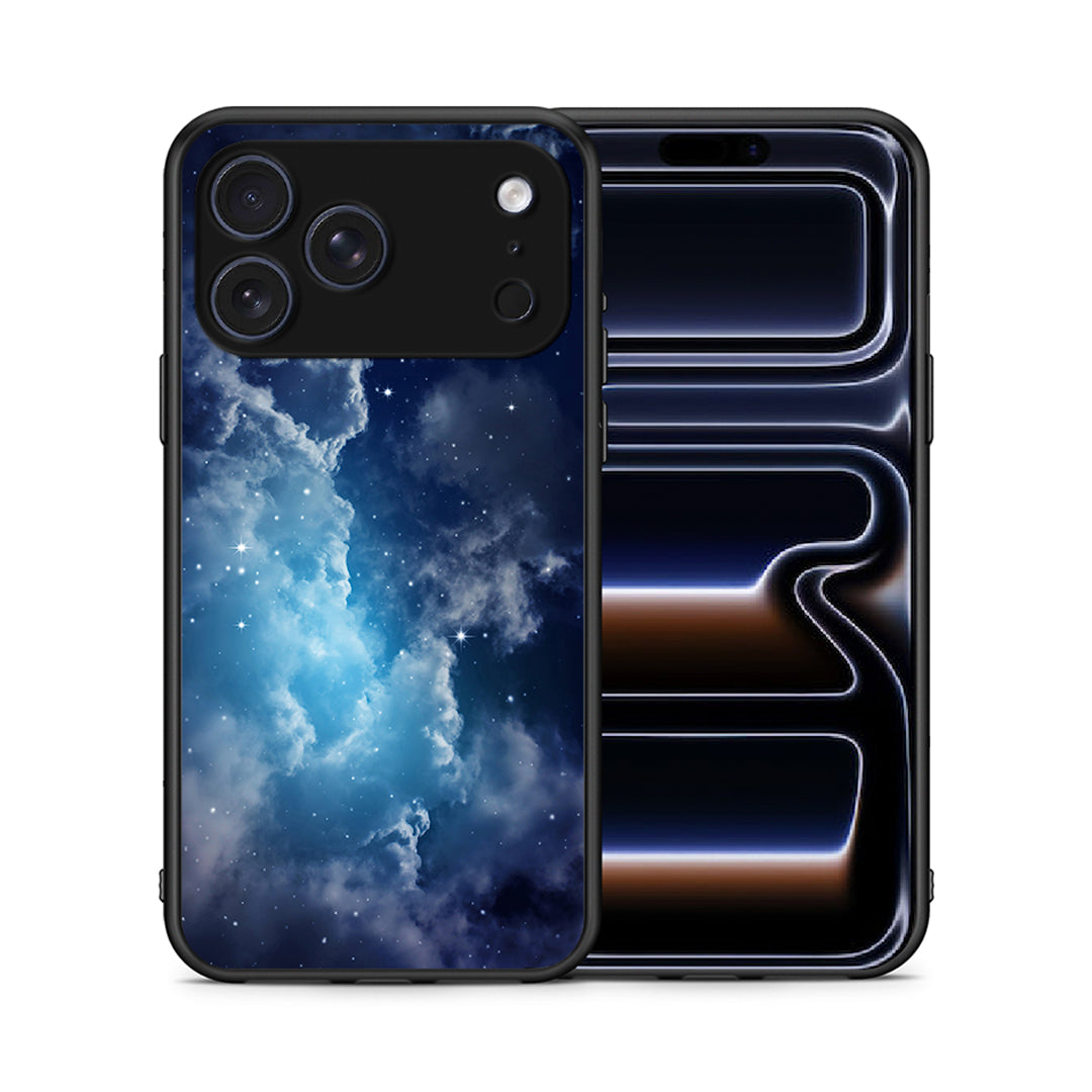 Θήκη iPhone 17 Pro Max Blue Sky Galaxy από τη Smartfits με σχέδιο στο πίσω μέρος και μαύρο περίβλημα | iPhone 17 Pro Max Blue Sky Galaxy case with colorful back and black bezels