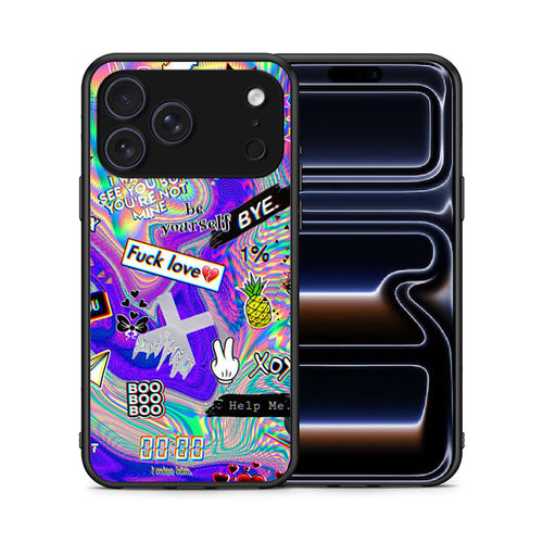 Θήκη iPhone 17 Pro Max Game Over από τη Smartfits με σχέδιο στο πίσω μέρος και μαύρο περίβλημα | iPhone 17 Pro Max Game Over case with colorful back and black bezels
