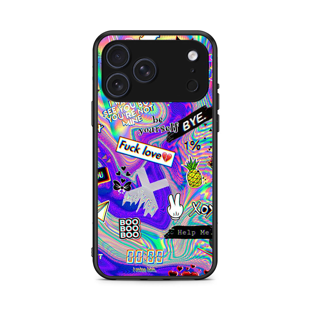 iPhone 17 Pro Max Game Over θήκη από τη Smartfits με σχέδιο στο πίσω μέρος και μαύρο περίβλημα | Smartphone case with colorful back and black bezels by Smartfits