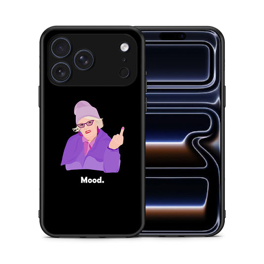 Θήκη iPhone 17 Pro Max Grandma Mood Black από τη Smartfits με σχέδιο στο πίσω μέρος και μαύρο περίβλημα | iPhone 17 Pro Max Grandma Mood Black case with colorful back and black bezels