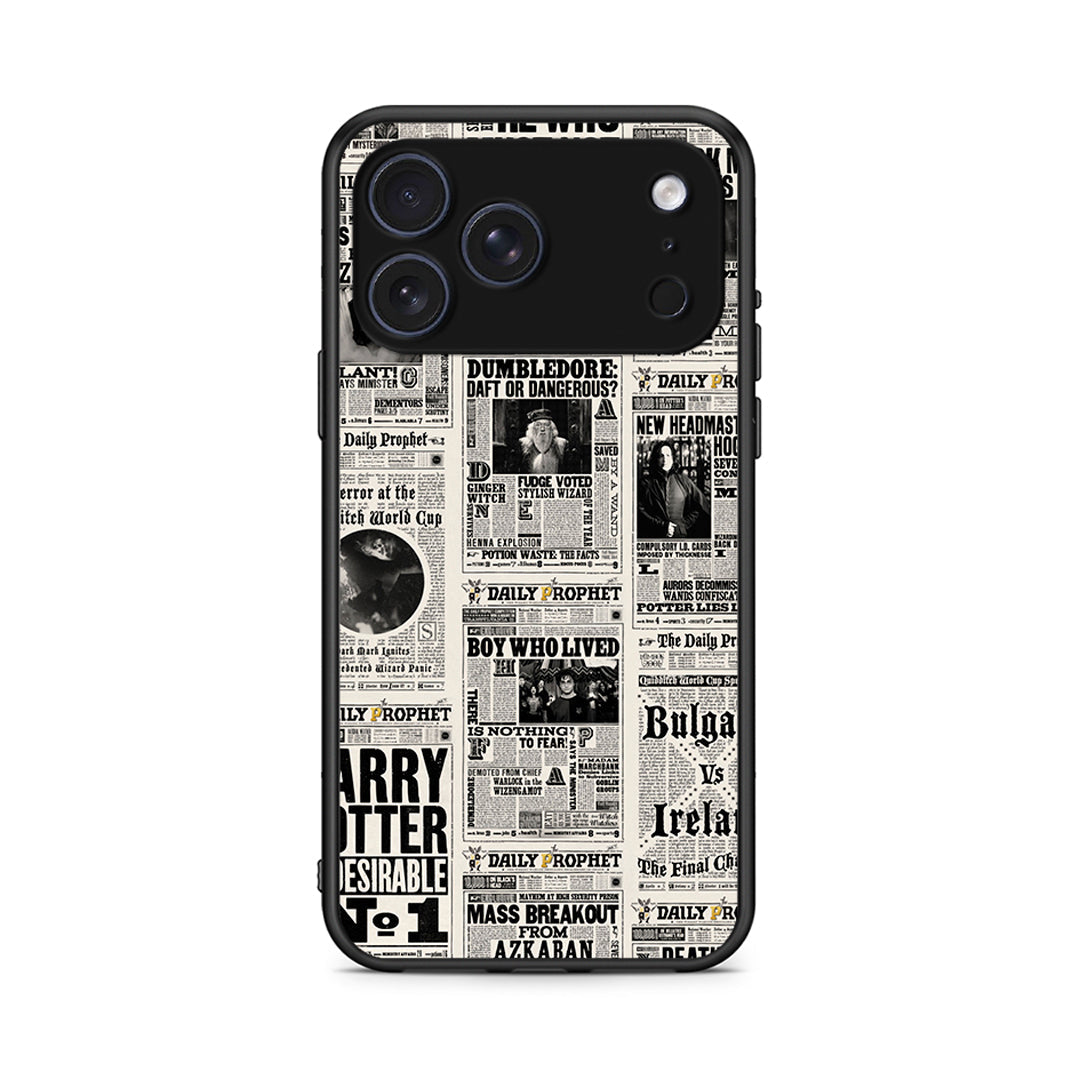 iPhone 17 Pro Max Harry Paper θήκη από τη Smartfits με σχέδιο στο πίσω μέρος και μαύρο περίβλημα | Smartphone case with colorful back and black bezels by Smartfits