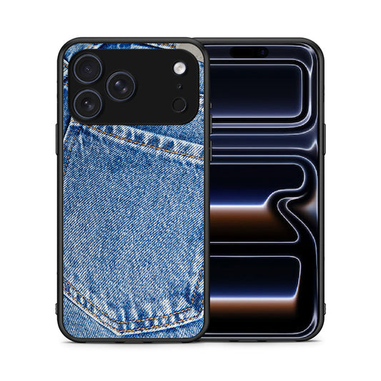 Θήκη iPhone 17 Pro Max Jeans Pocket από τη Smartfits με σχέδιο στο πίσω μέρος και μαύρο περίβλημα | iPhone 17 Pro Max Jeans Pocket case with colorful back and black bezels