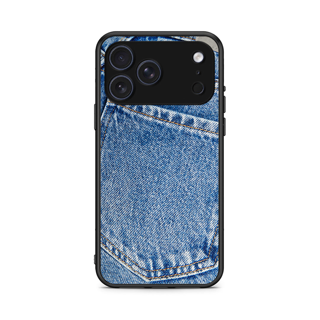 iPhone 17 Pro Max Jeans Pocket θήκη από τη Smartfits με σχέδιο στο πίσω μέρος και μαύρο περίβλημα | Smartphone case with colorful back and black bezels by Smartfits