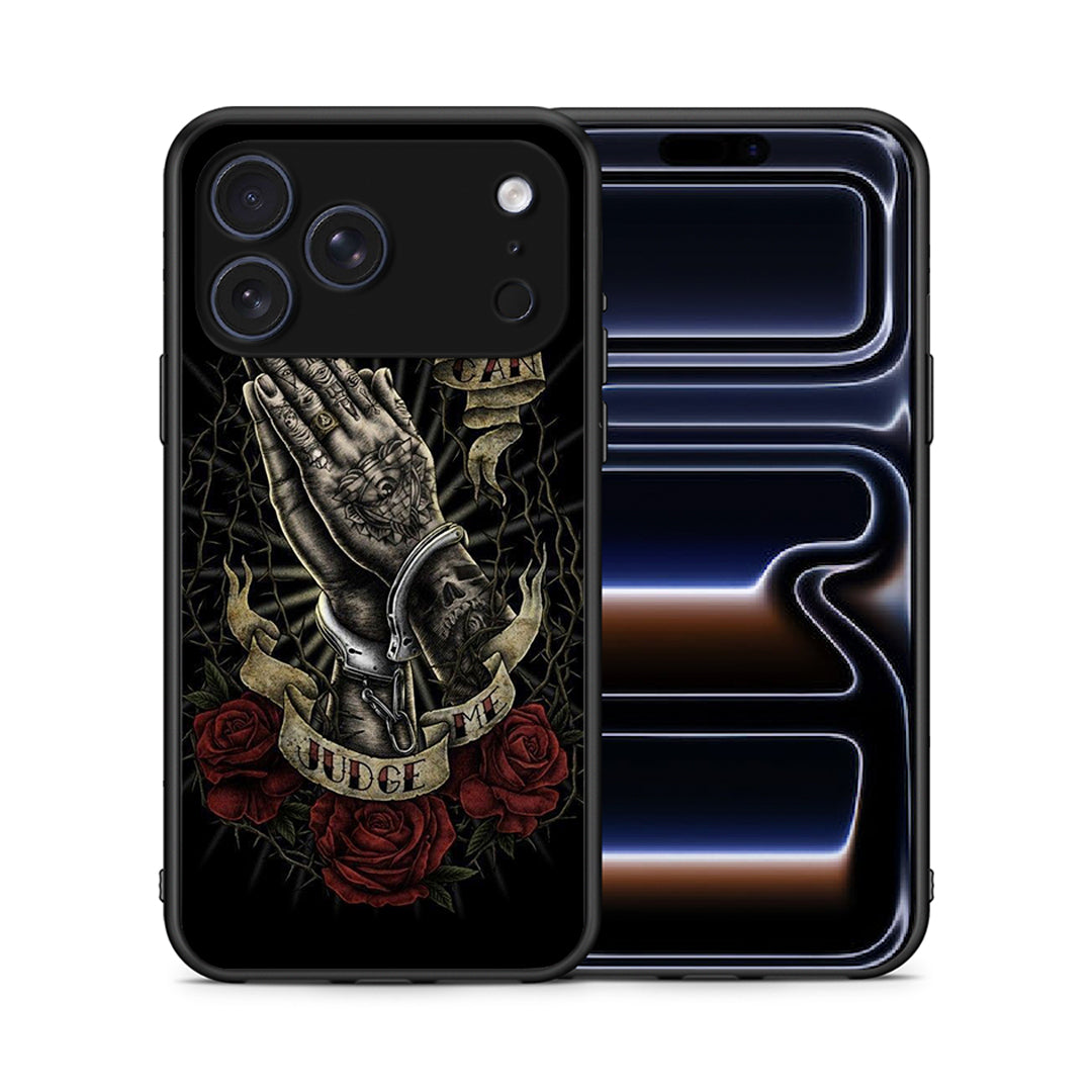 Θήκη iPhone 17 Pro Max Judge By God από τη Smartfits με σχέδιο στο πίσω μέρος και μαύρο περίβλημα | iPhone 17 Pro Max Judge By God case with colorful back and black bezels