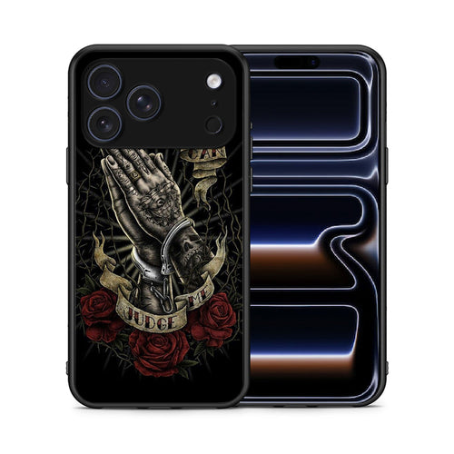 Θήκη iPhone 17 Pro Max Judge By God από τη Smartfits με σχέδιο στο πίσω μέρος και μαύρο περίβλημα | iPhone 17 Pro Max Judge By God case with colorful back and black bezels