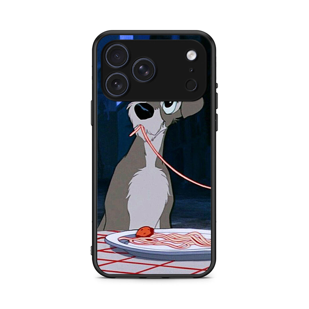 iPhone 17 Pro Max Lady And Tramp 1 Θήκη Αγίου Βαλεντίνου από τη Smartfits με σχέδιο στο πίσω μέρος και μαύρο περίβλημα | Smartphone case with colorful back and black bezels by Smartfits